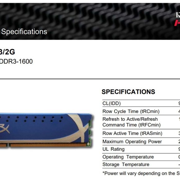 Kingston Hyper X Genesis 2GB - Pair of 2 for a total of 4 GB of RAM - Picture 4 of 4